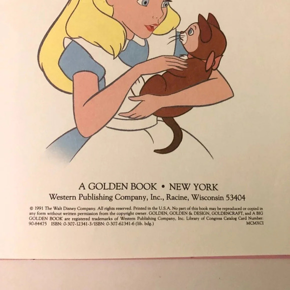Vintage 1991 Walt Disneys Alice in Wonderland Big Golden  Book - Picture 6 of 13